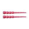 Pure Color Nail Tips for Feet, Handmade Nail Tip, Nail Jewelry, False Nails, Simple with Double-Sided Adhesive Tape, For Weddings, Parties, After Parties, Etc., 24 Pieces, Set of 12 Different Sizes, Rose Color