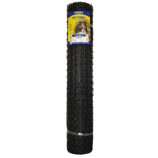 TENAX Garden Fencing 3960 "W HDPE Plastic Border Fence UV treated Black (1-Pack)