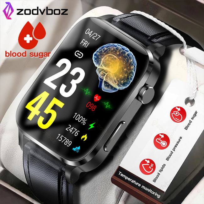 New Painless Non-invasive Blood Glucose Smart Band Men Healthy Blood  Pressure Sports Smart Watch Men Blood Glucose Meter Watch - Smart Watches -  AliExpress