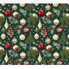 Christmas Green Bauble Pattern A4 Chocolate Transfer Sheet, Edible Decorating Sheet for White Chocolate (2 Sheets)