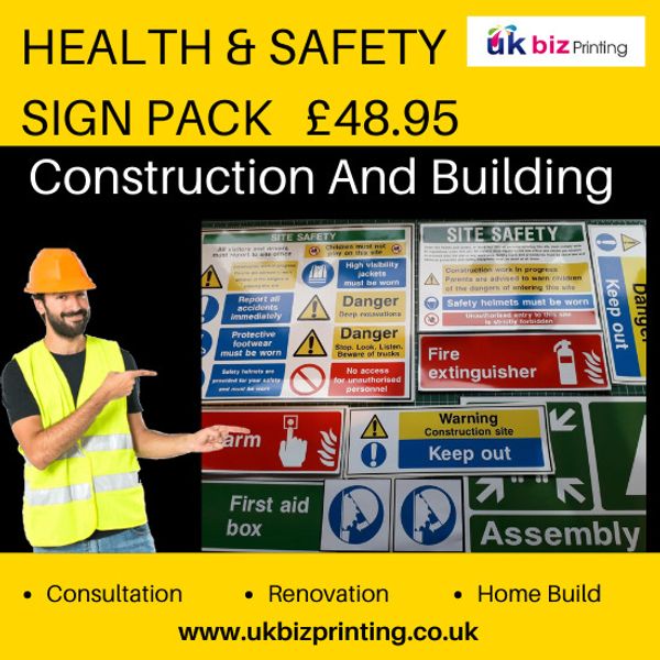 Building Site Health and Safety Signs Kit