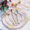350PCS Pink Plastic Plates - Pink Plastic Dinnerware Sets for 50 Guests - 100 Pi
