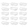 JMS we create smile [Pack of 25] Home Office Clear Plastic Stackable Storage Boxes & Lids (4 Litre)