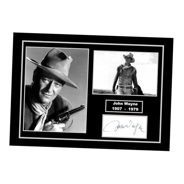 A3 Poster John Wayne Signed Autographed (Copy) (30cm x 42cm) Print