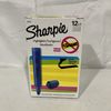 sharpie 12ct blue highlighter pack chisel base smear guard 25010