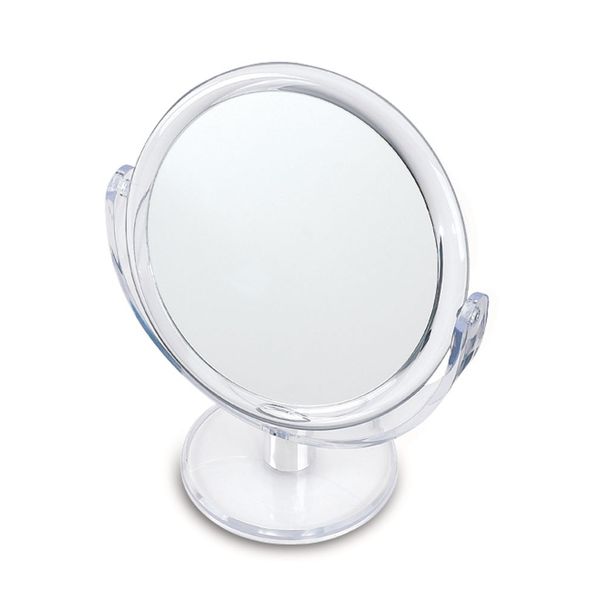 Double Sided 12x Magnfication Makeup Vanity Mirror with Ultra Vue Glass, Clear Acrylic