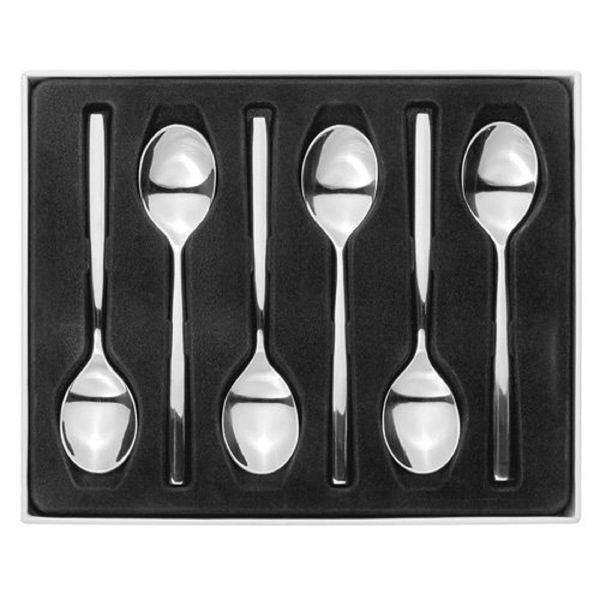 Stellar Rochester BL29 Set of 6 Stainless Steel Teaspoons in Gift Box