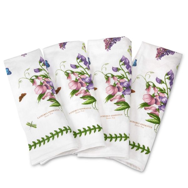 Portmeirion Home & Gifts Set of 4 Napkins, Cotton, Multi-Colour, 45 x 45 x 1 cm