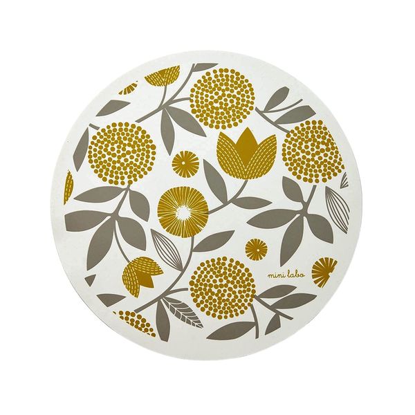Belle Maison Soleil IH Mat, Silicone, Set of 2, Same Pattern, Cover, Burning Prevention, Mini Lab, Same Pattern, 2 Pieces