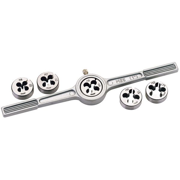 Draper 79197 6-Piece Circular Metric Die and Holder Set