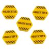 LITKO Hazard Stripe Objective Tokens Compatible with Battletech Opaque Gold (5)