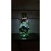 Handmade, customizable up-cycled green glass barrel solar lantern