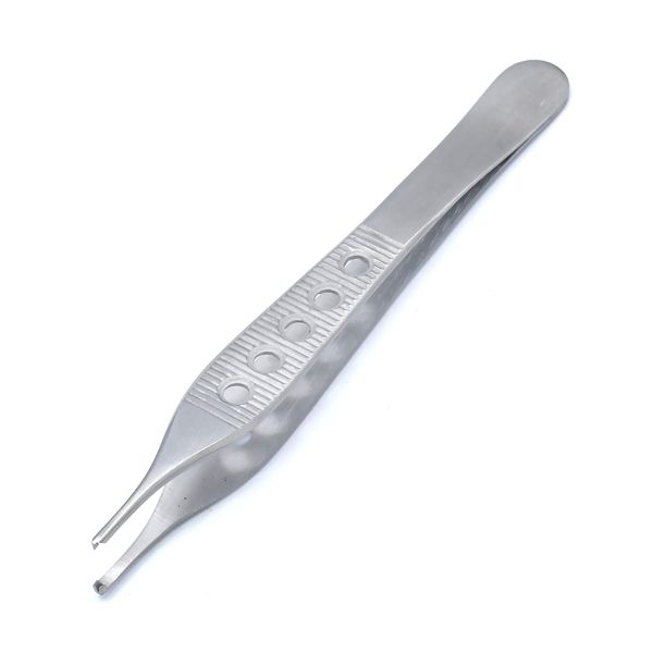 Precise Canada Premium Grade Adson Tissue Forceps 1x2 Teeth 4.75" Micro Point With Fenestrated Handle