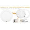 UKEW 18W PIR Ceiling Panel Light - LED Round Flush Recessed Surface Mounted Motion Sensor CCT and Time Adjustable - Kitchen Indoor Lighting Fixtures