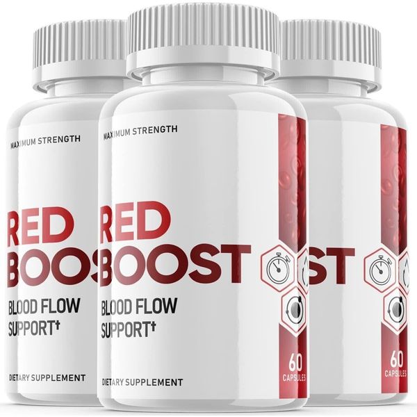 Red Boost Blood Pills - RedBoost Pills For Blood Flow Support ORIGINAL - 3 Pack