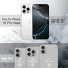 JETech Case for iPhone 16 Pro Max 6.9 Inch, Shockproof Bumper Mobile Phone Case, Solid Colour Matte TPU Frame, Anti-Scratch Transparent Back (White)