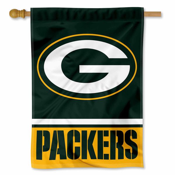 Green Bay Packers Two Sided House Flag