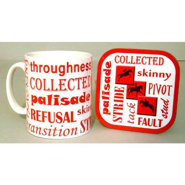 Three Day Eventing Text Mug and Coaster Set