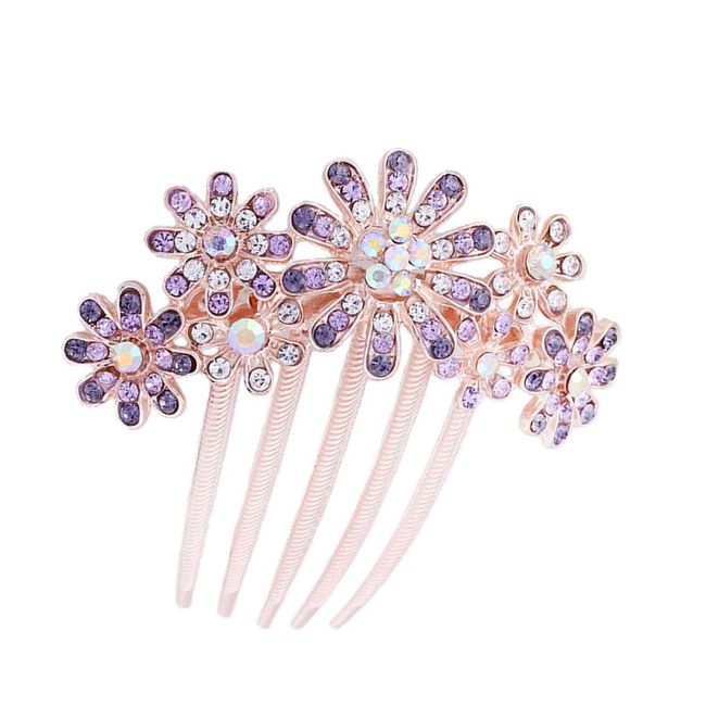 Riggle Hair Accessory, Hair Comb, Sparkling, Hair Ornament, Flower Type B