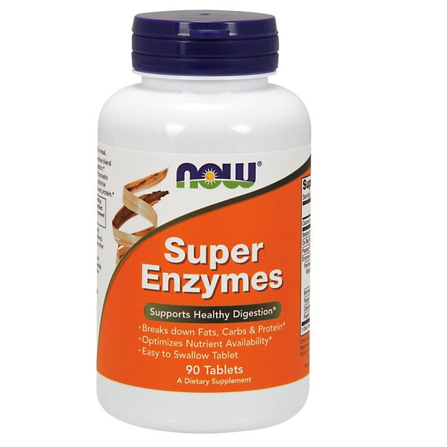 NOW Foods Super Enzymes, 90 Tablets