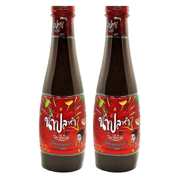 E Pim Thai Fermented Fish Sauce Pimrypie Mea E-Pim Plara Nam Pla Ra Papaya Salad Dressing (400ml, 2)