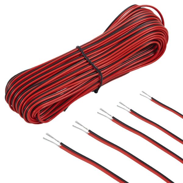 Electrical Wire Cable, 22 AWG 2 Core, For LED Tape Light, Cord Connection Cable, Extension Cable, LED Strip Light Connection, Electronic Crafts, Wiring, Replacement, Repair, Electrical Appliance Leads, Electronics, Crafts, Wiring, Replacement Repair (30m)