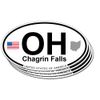 US Decal, Inc. Chagrin Falls, Ohio Oval Sticker 4 Pack