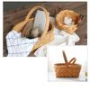 SEWACC Wicker Basket, Handmade, Durable, Flexible, Environmentally Friendly, Storage Container, Large