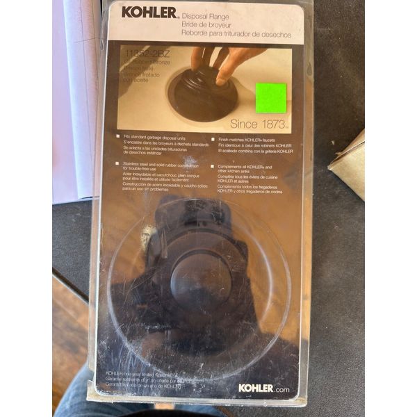 Kohler Solid Durable Disposal Flange and Stopper for Standard Garbage Disposals