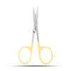 Cuticle Nail Scissors with golden handle Curved (335-01)