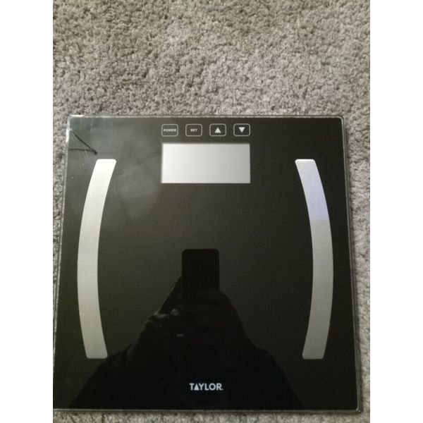Taylor body compisition scale OPP Body Fat Glass top black model 5573FT