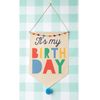Mud Pie Boy Birthday Canvas Banner, Blue