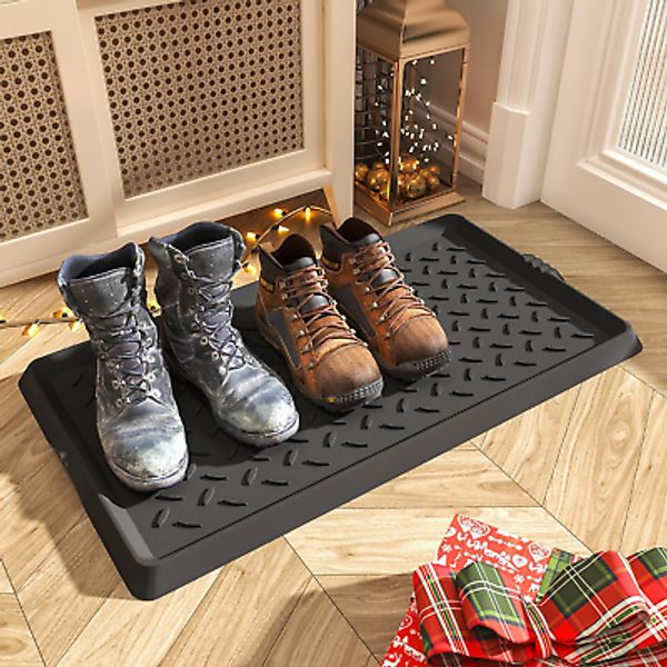 Boot-Tray Heavy Duty Rubber Mat with Lip Waterproof Shoe Mat Tray for Entryway I