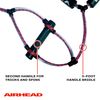 Airhead Trick Handle Wakeboard Rope, 4 Sections, 75-Feet, Red