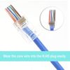 VCE RJ45 Connector Pass Through Cat6 25 Pack, Ethernet RJ45 Plug Gold Plated for Cat6/Cat5/Cat5e UTP Solid & Stranded Network Cable
