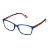 Read Optics Reading Glasses +1.0 - +3.5, Blue & Brown Crystal Rectangular Ready Readers