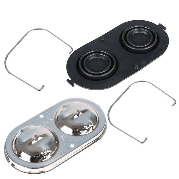 ANTUKO Master Cylinder Cover with Bails Kit Replacement for Corvette 1967-1982 Chrome