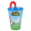Super Mario 430 ml Reusable Children's Cup with Lid and Straw