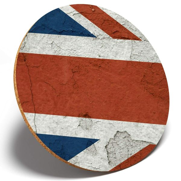 1 x Distressed Paint Flag - Round Coaster Kitchen Student Kids #16072