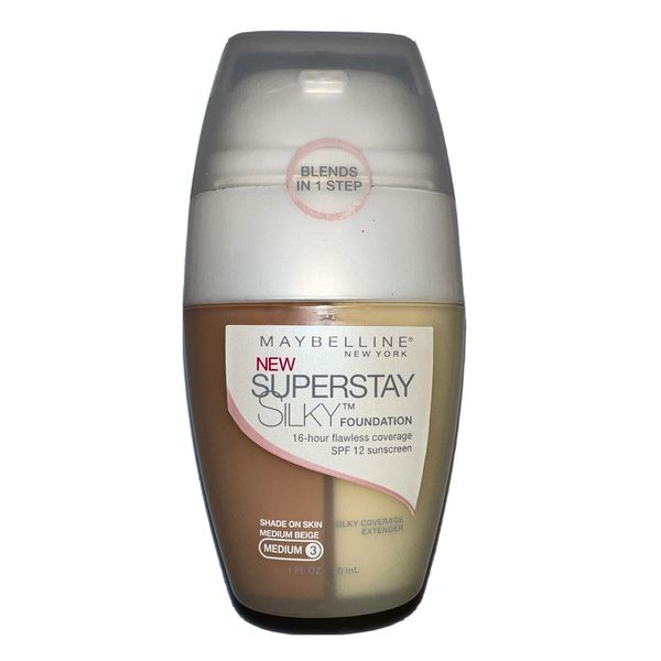 Maybelline Superstay Silky Foundation MEDIUM BEIGE (MEDIUM 3) NEW/SEALED