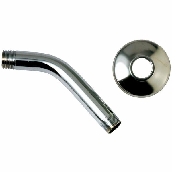 426925 Do it Chrome Plated Brass Shower Arm and Flange 1/2" X 6"