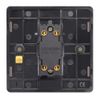 1 Gang Intermediate Single Light Switch Gloss Brush Chrome Screwless Plate N313DME