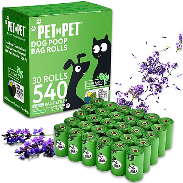 Lavender-Scented Dog Poop Bags, 540 Count  Dog Waste Bags High Quality