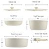 8-Piece Aluminum Cookware Set with Handle in Cream