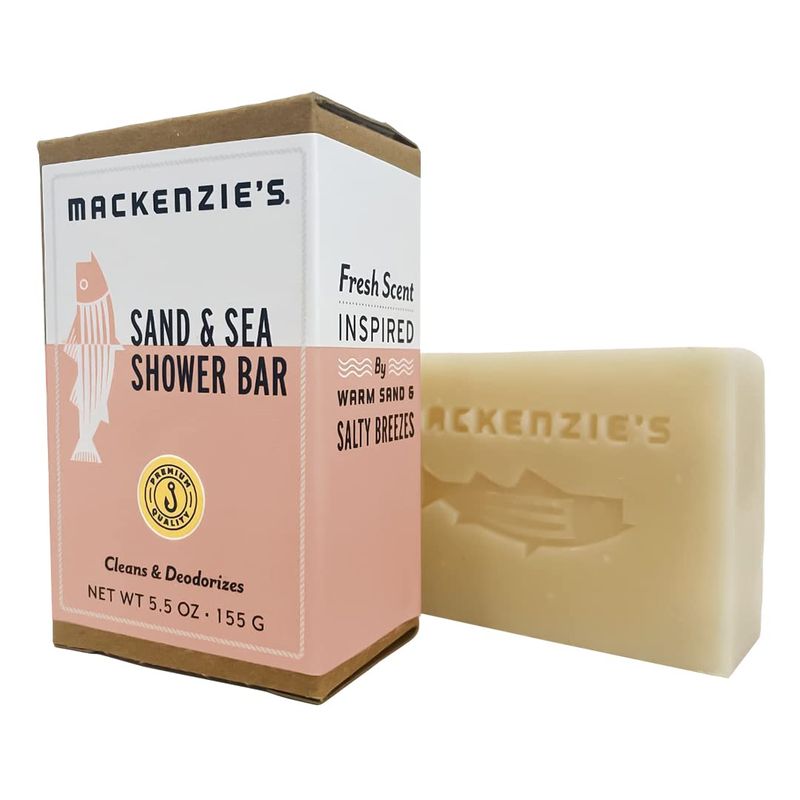 MacKenzie's Sand & Sea Shower Bar 5.5 oz - Gifts for Fisherman, Cooks & Gardeners, Beach Life, Oc...