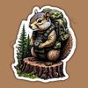 Cammo Gear Squirrel Backpack Compass Tactical Funny 3" Vinyl Sticker