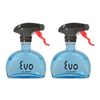 Evo Glass Non Aerosol Oil Sprayer Bottle for Cooking Oils 2 Pack 6oz Blue
