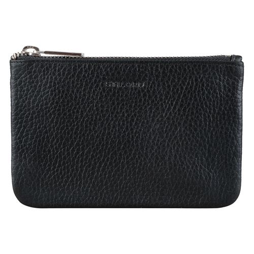 STILORD 'Samy' Card Pouch Leather for Men Women Vintage Small Wallet Ideal as Organizer Bag Pen Storage Card Case Make Up Bag in Genuine Leather, Colour:Black
