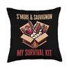 S'more & Sauvignon My Survival Kit Throw Pillow