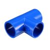sourcing map 25mm Slip Tee PVC Pipe Fitting T-Shaped Coupling Connector Blue 10 Pcs